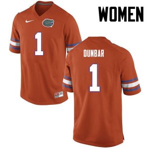 Women's Florida Gators #1 Quinton Dunbar NCAA Nike Orange Authentic Stitched College Football Jersey BSJ5662UJ